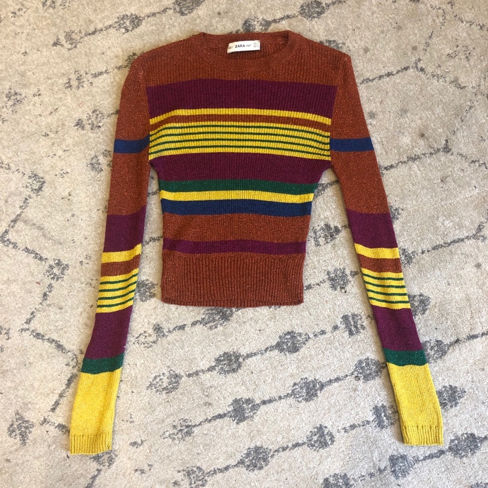 Zara Multi-Colored Striped Sweater